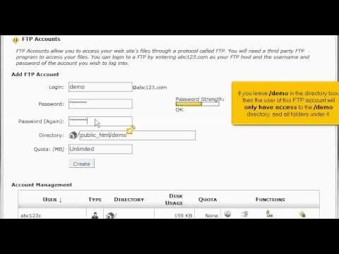 How To Create FTP Accounts In cPanel | Website Hosting Tutorial