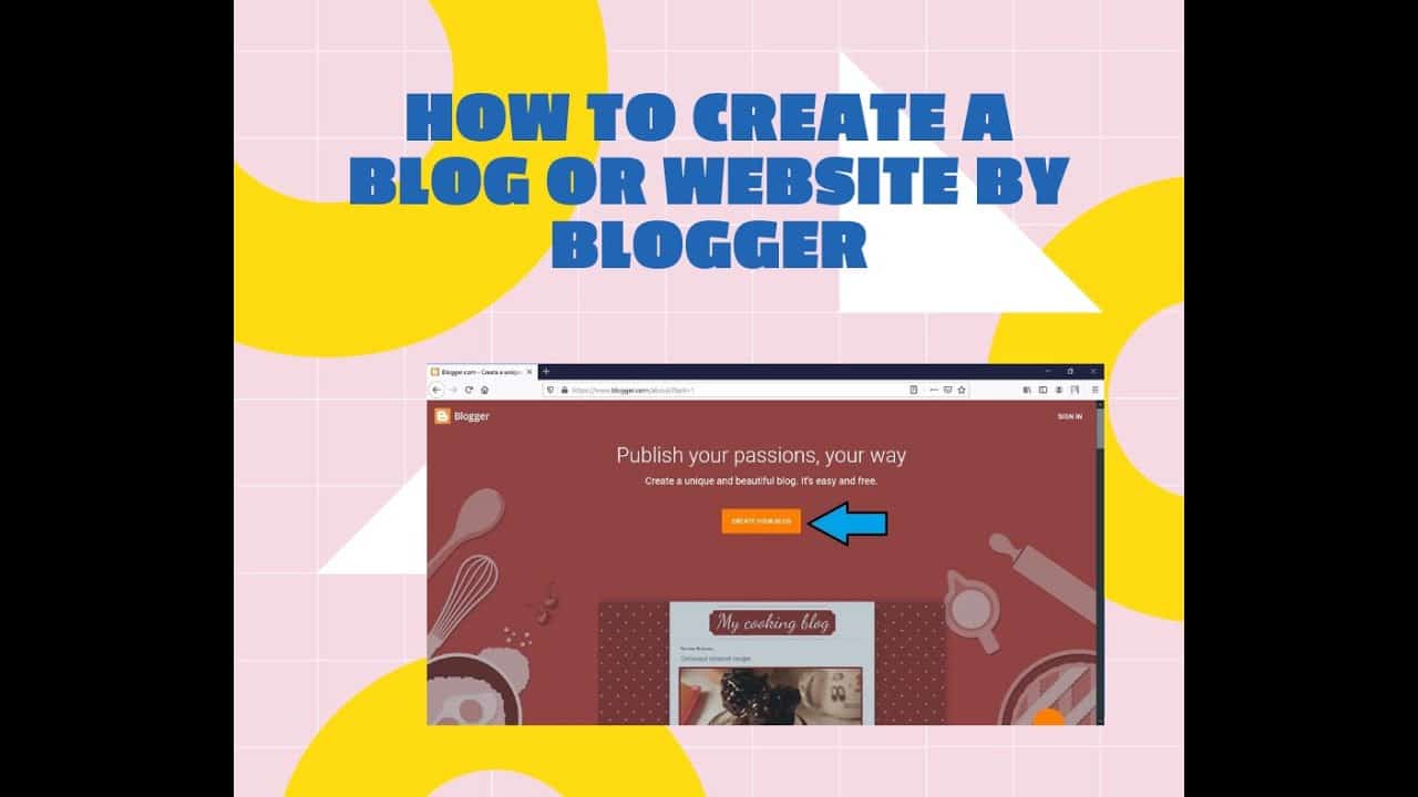 How to create a blog or website by Blogger