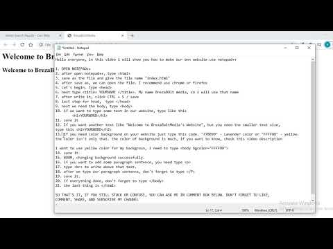 TUTORIAL How to make our own website using Notepad++ 2020