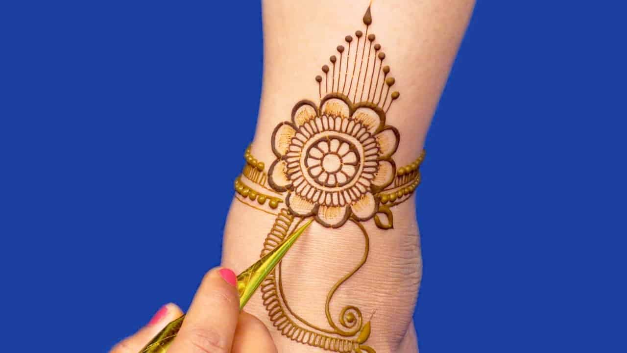 Wedding Special Arabic Dulhan Mehndi Design - Leg Mehadi Design - New Bridal Mehndi #886