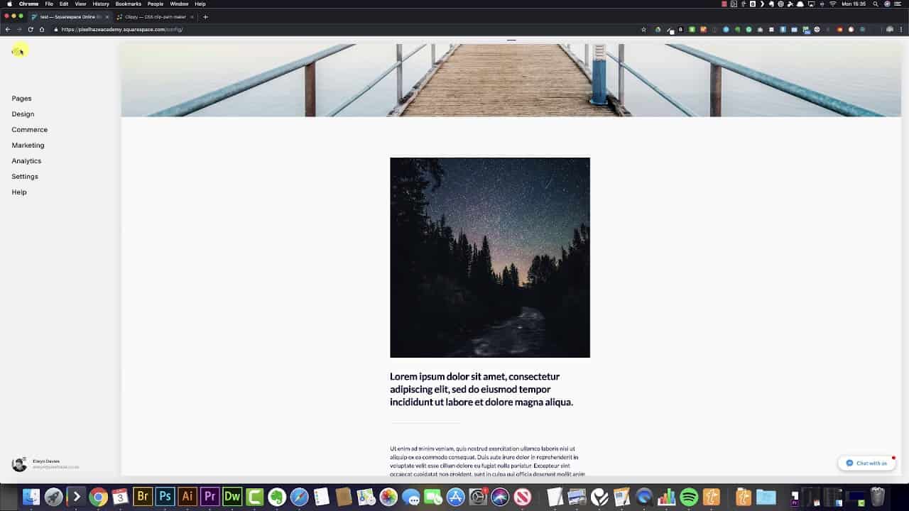 Add a shape mask for Squarespace images using CSS