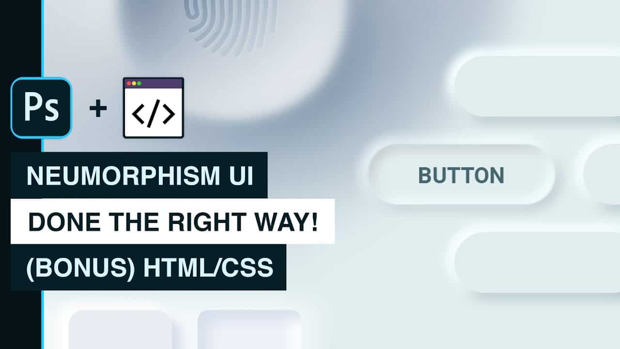 Neumorphism UI - Button Creation Photoshop to HTML/CSS