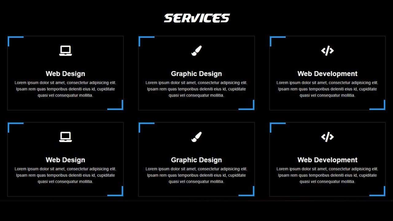Responsive Services Section using HTML & CSS | Tutorial