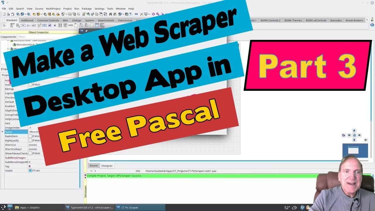 How to Make a web scraper Pascal Lazarus Tutorial Pt3 - HTTPClient Requests GET HTML final