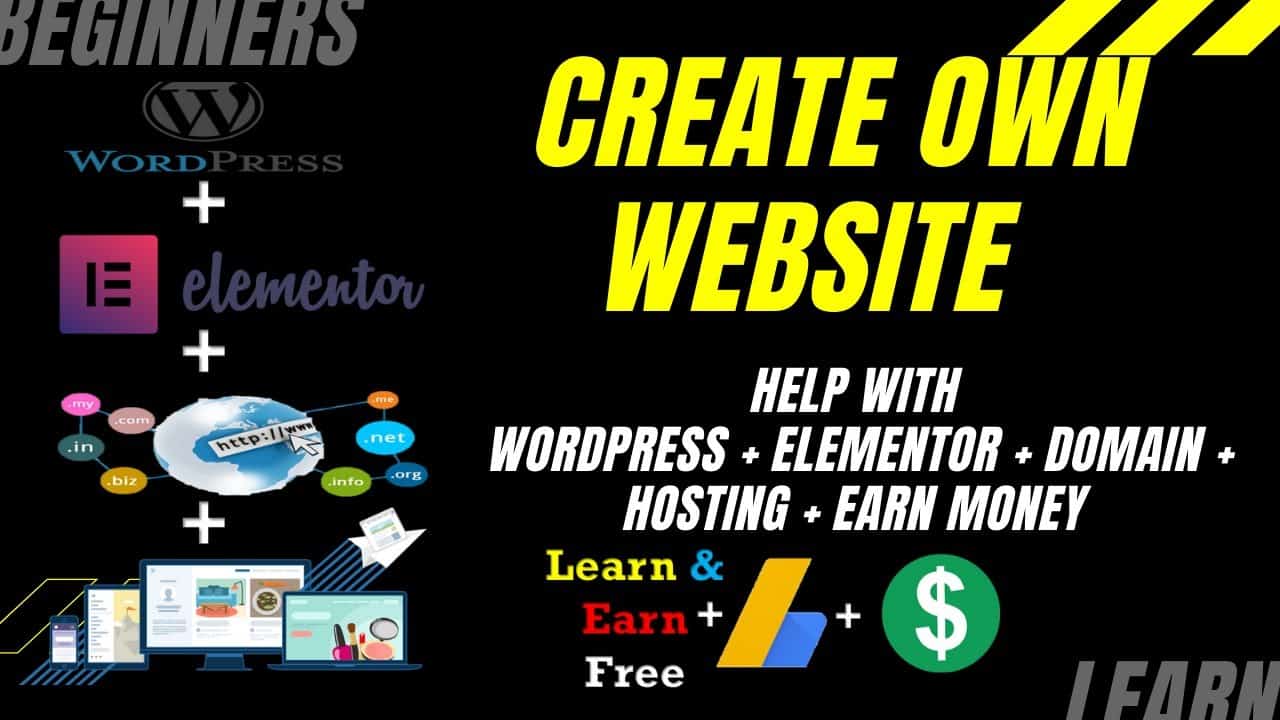 How To Make a Own WordPress Website wth Elimentor free | Learn & Earn Wordpress | Elementor Tutorial