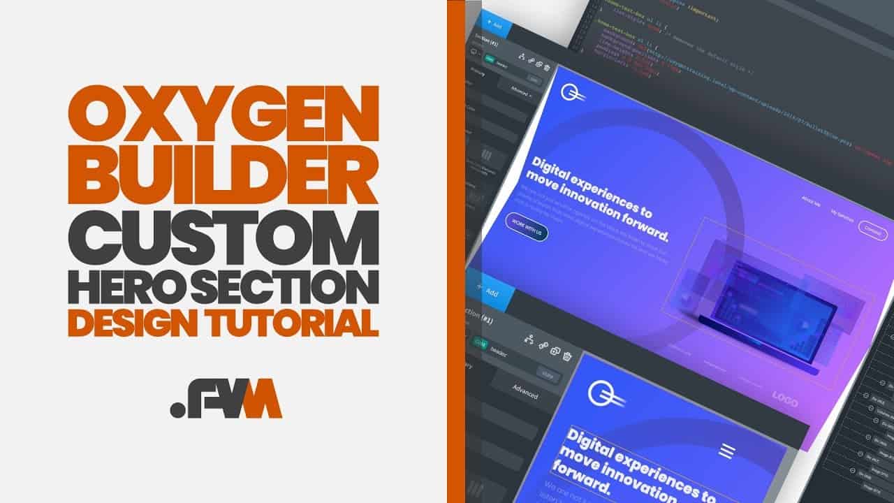 Oxygen Builder Custom Hero Section Tutorial Using Elements, Custom HTML, And CSS