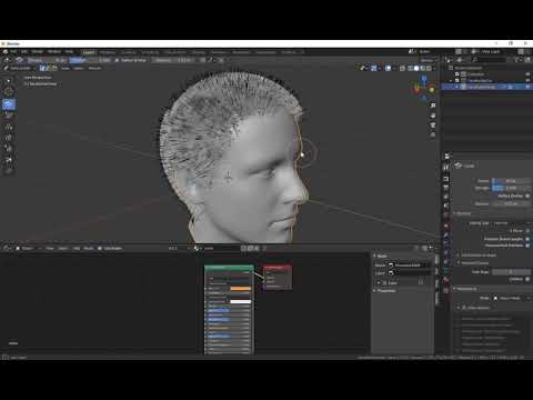 Blender tutorial - How to Create Hair