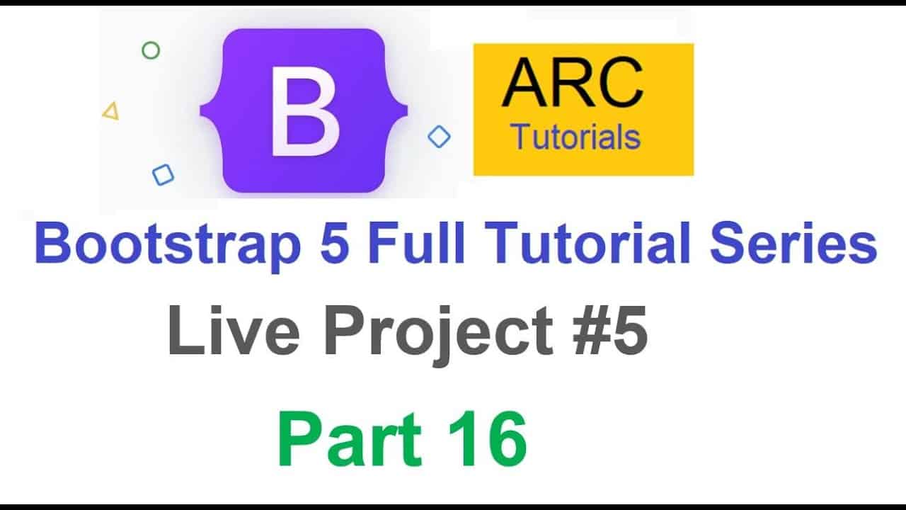 Bootstrap 5 Tutorial For Beginners #16 - Live Project #5 | Design your own website using Bootstrap