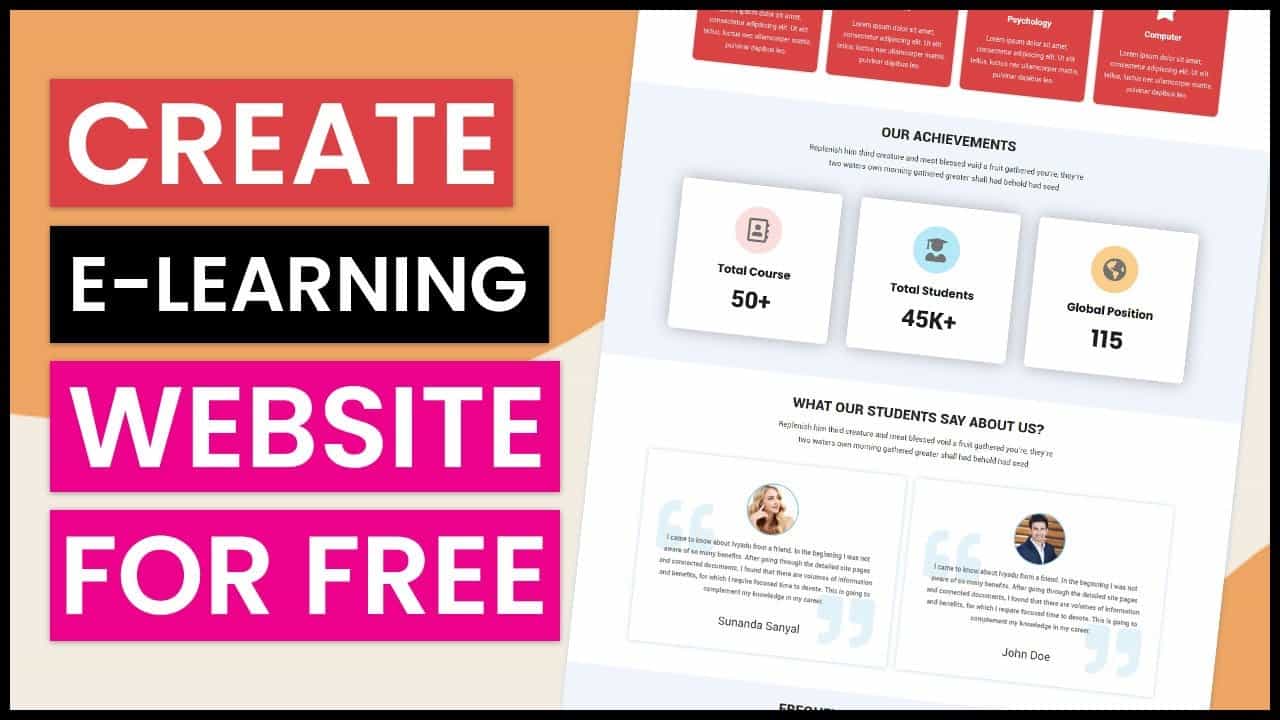 Create your own eLearning Website for Free - LMS Full Tutorial
