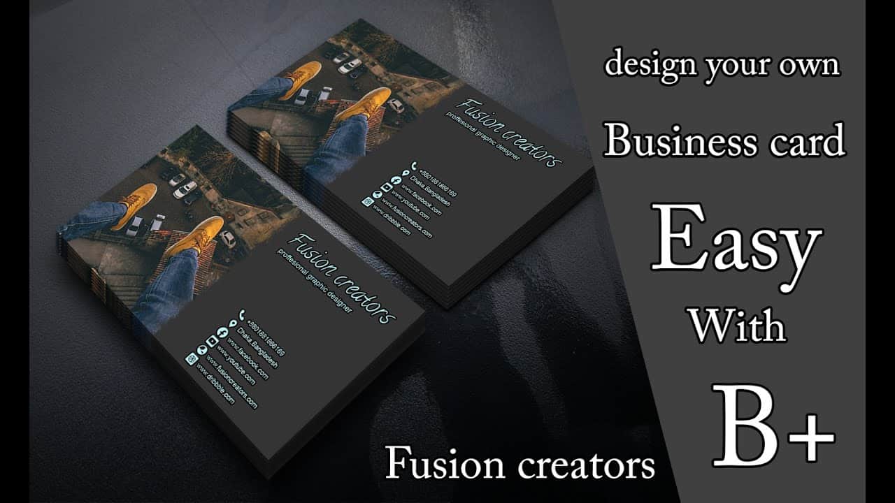 Design your own business card in Photoshop cc 2020 | How to design and create a   business card Easy