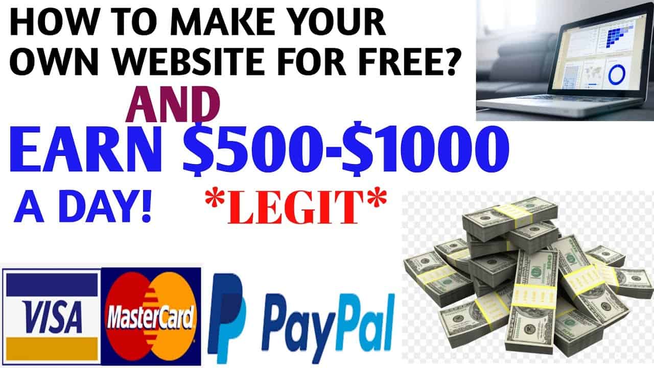 How To Make Your Own Website For Free?And Earn $500-$1000 A Day/Complete Tutorial!