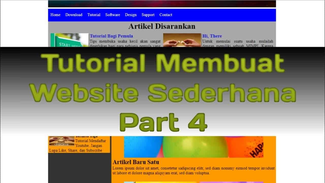 Tutorial Membuat Website Sederhana - HTML CSS (Part 4)