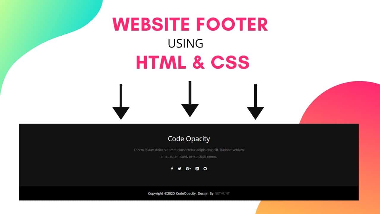 Footer Html Css | website footer design