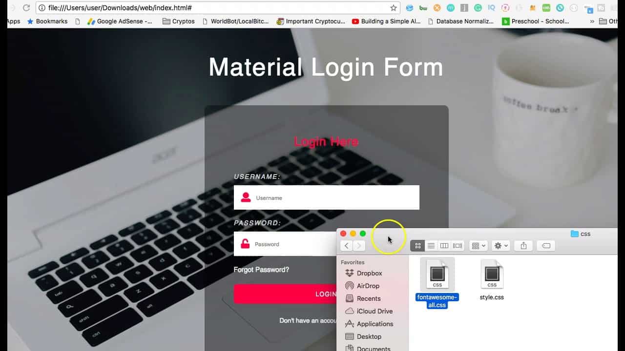 FREE TEMPLATE DOWNLOAD: MATERIAL DESIGN LOGIN PAGE| HTML CSS