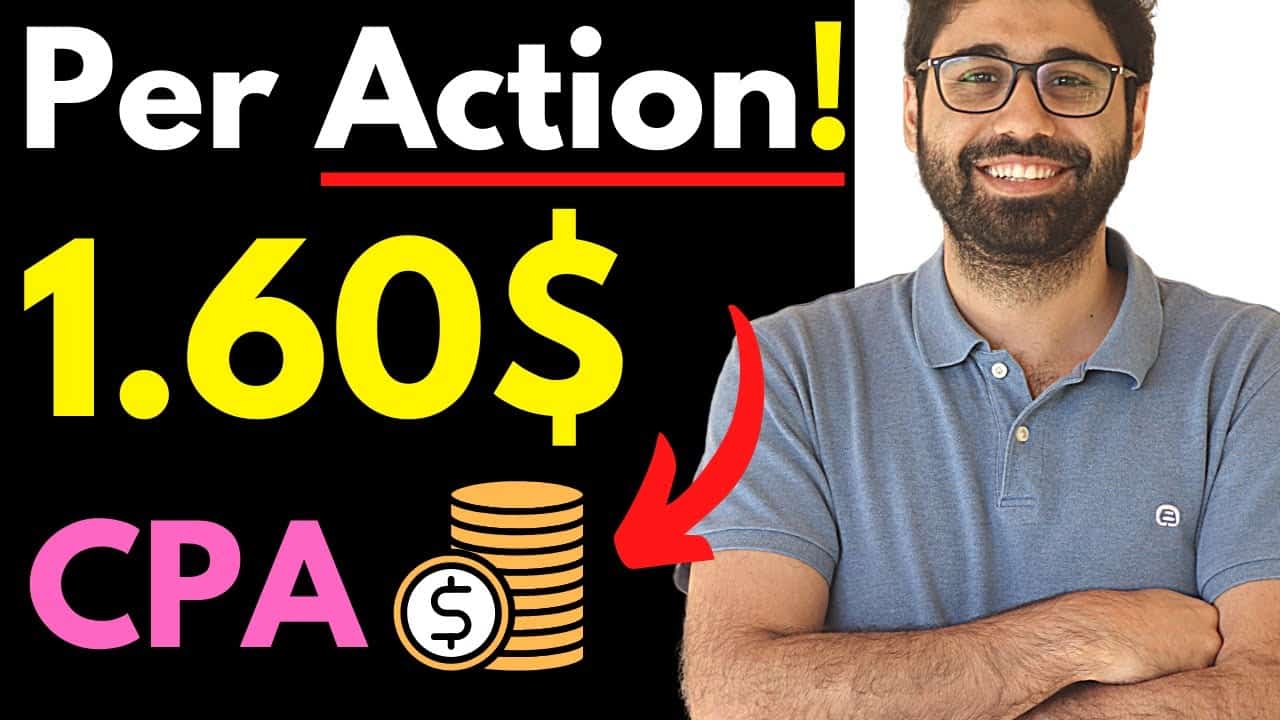 1.6$ Per Action (CPA Marketing Tutorial For Beginners)