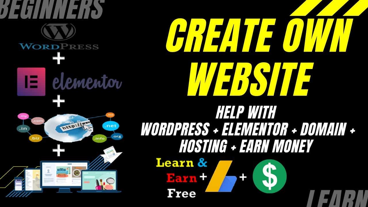 How To Make a Own WordPress Website wth Elimentor free | Learn & Earn Wordpress | Elementor Tutorial