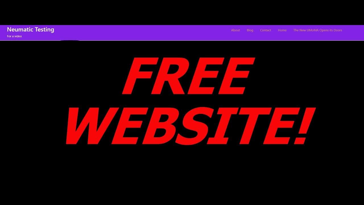 How to make your OWN website for FREE! ~ Neumatic