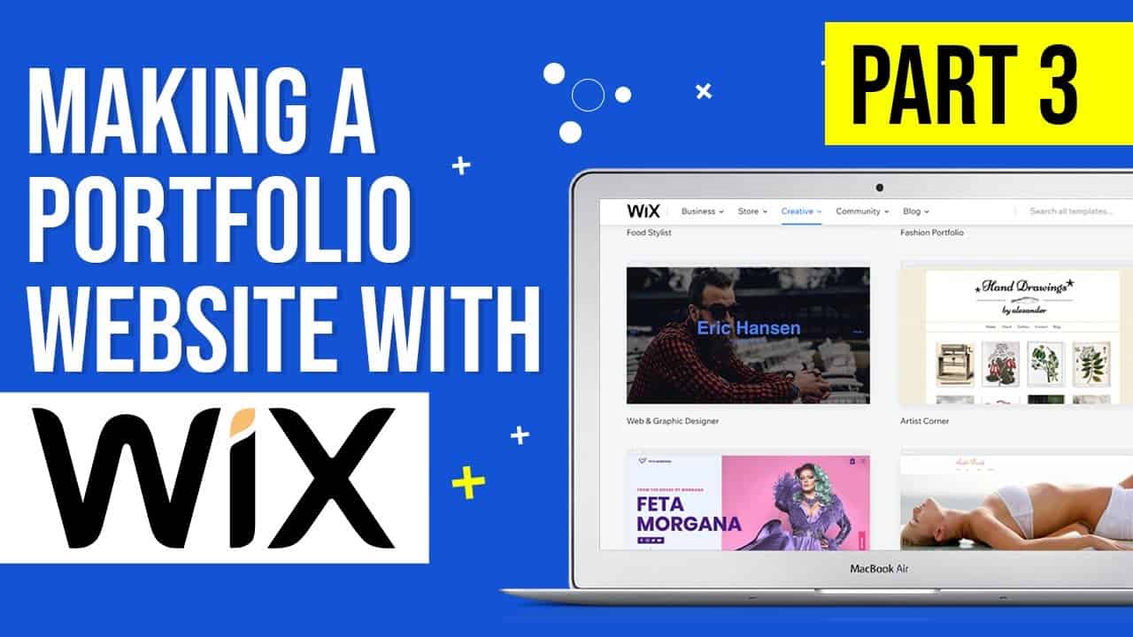 ⭐Wix Website Builder Tutorial - Making a portfolio website with Wix - Part 3 ⭐