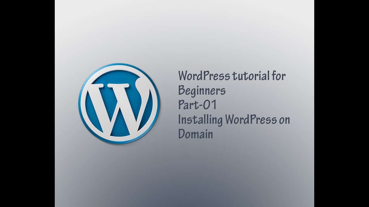 WordPress Tutorial for Beginners-Part 1 Installing WordPress-Wordpress5.5 2020