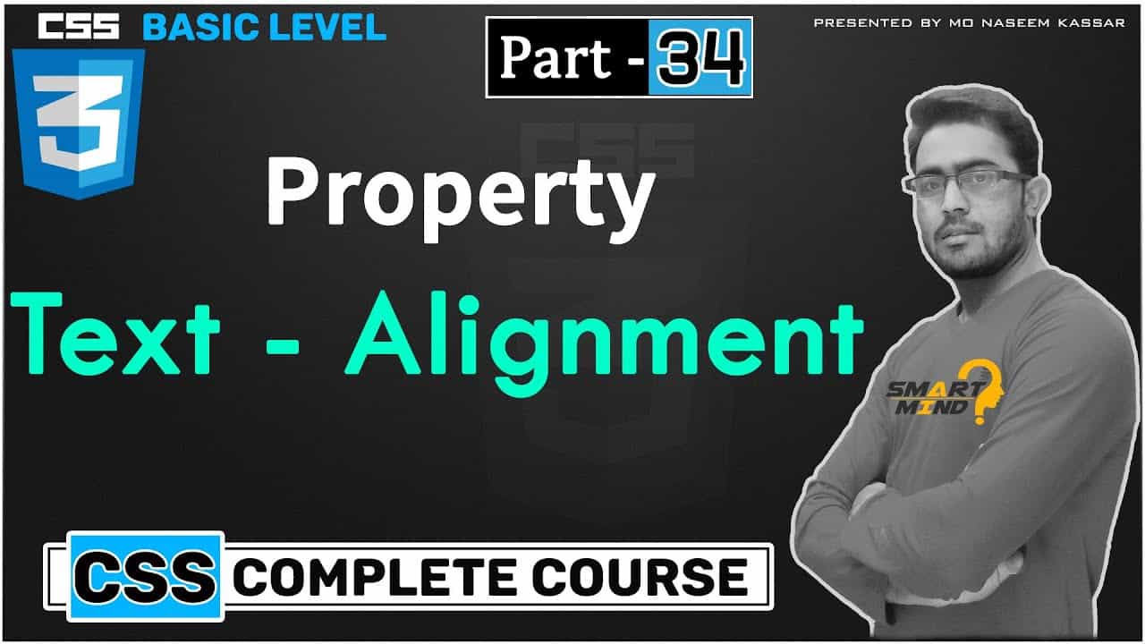 What is text alignment in css for beginners in hindi by smart mind #34