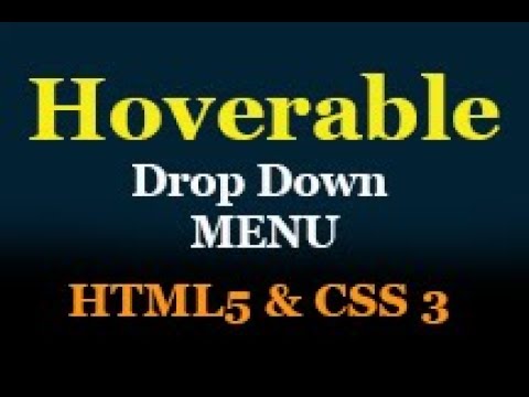 How to create a hoverable dropdown menu HTML & CSS