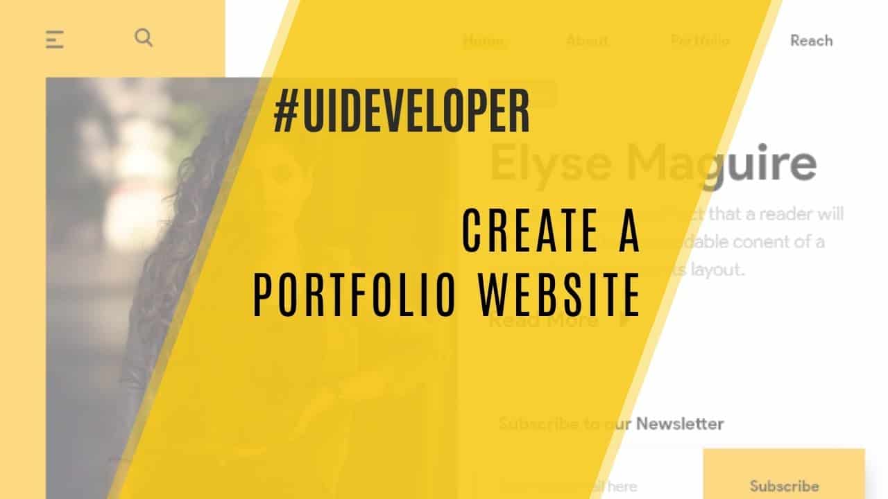 Create a portfolio Website | UI/Angular 9/HTML5/CSS3/Bootstrap
