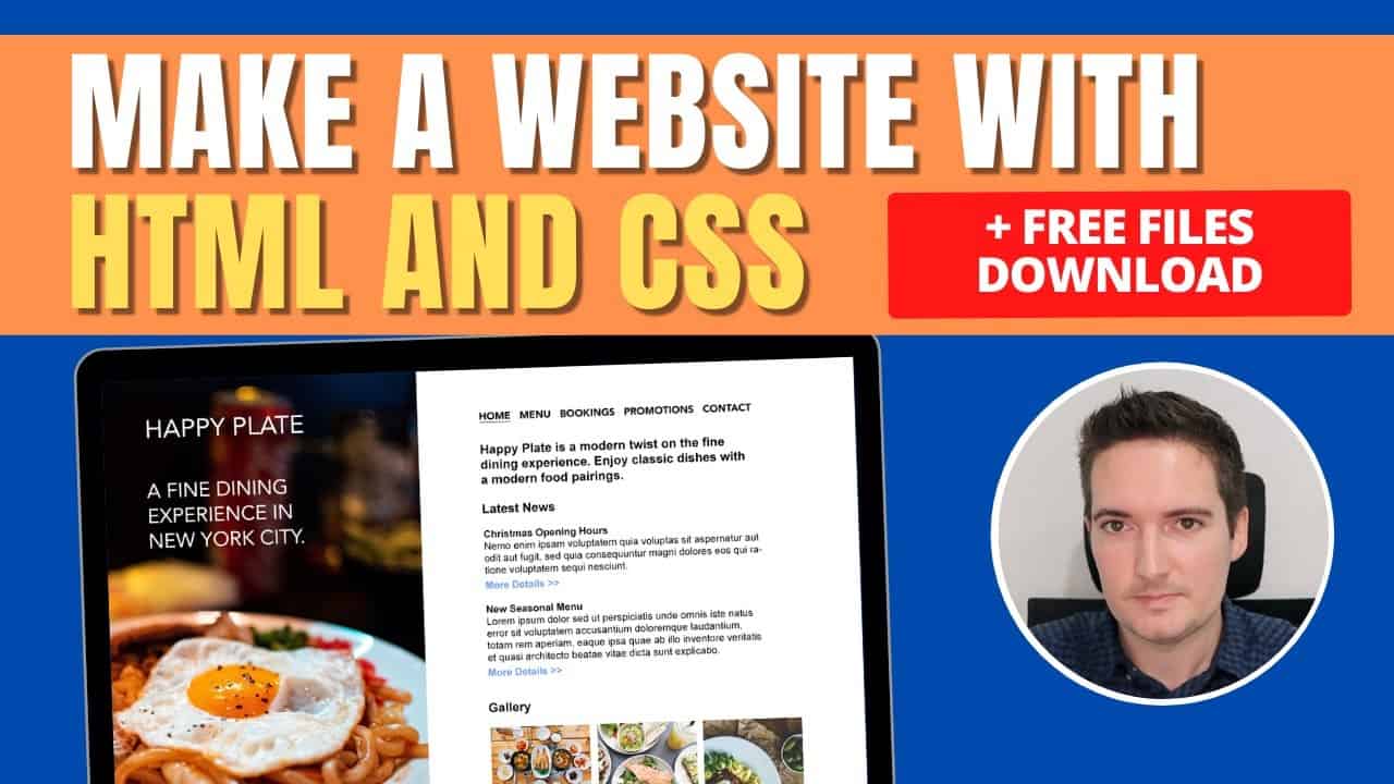 Make a Simple Website in HTML and CSS - HTML Tutorial