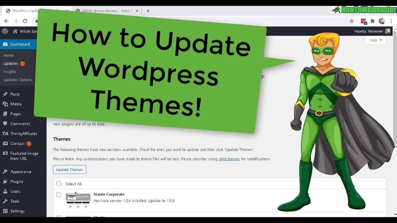 How to Update/Upgrade Your Wordpress Theme in WP-Admin EASY Tutorial