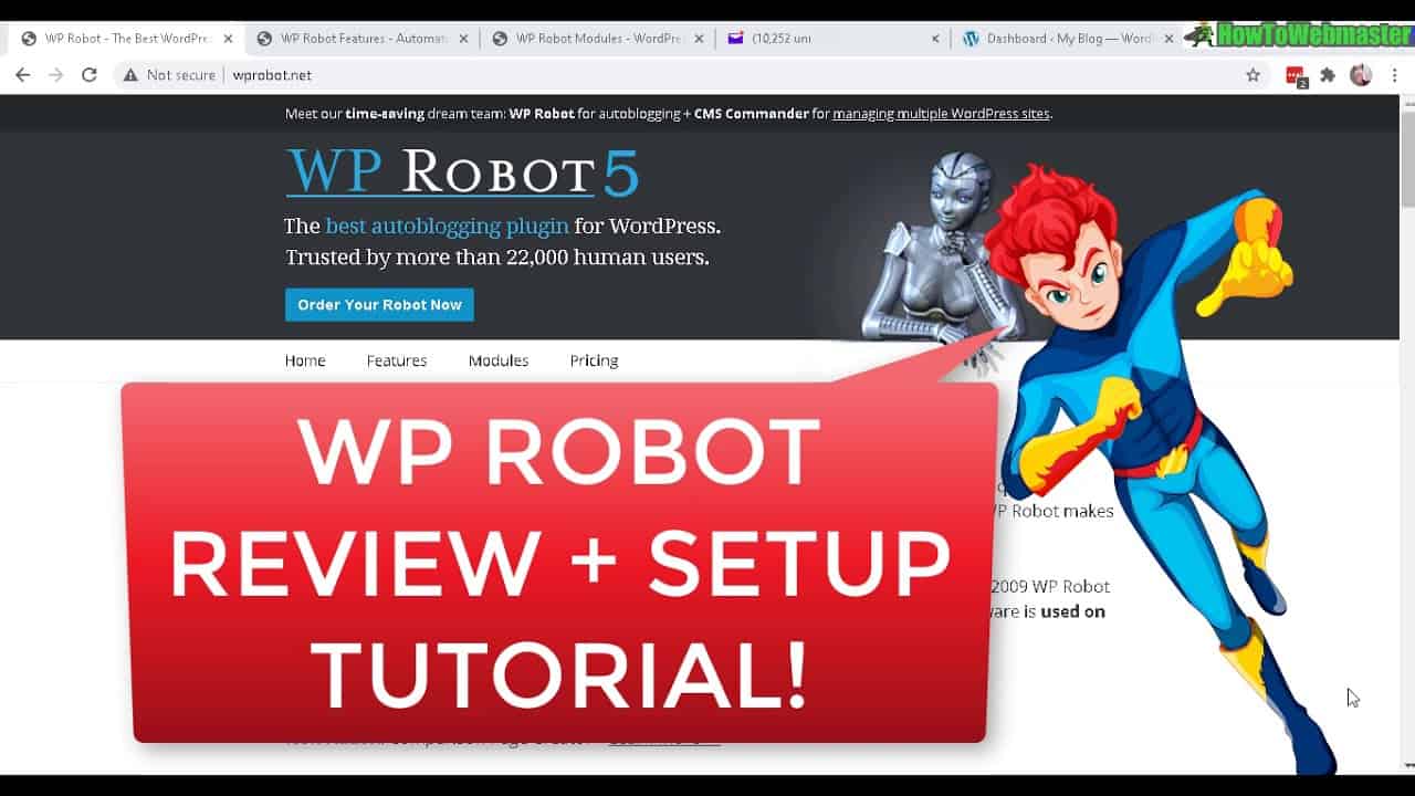 WP ROBOT Review With WPROBOT Setup Tutorial Part 1 Automatic Wordpress Blogging