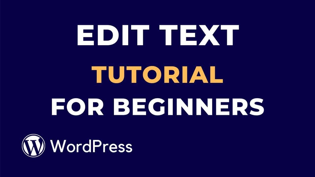 WordPress Edit text Tutorial for Beginners | part-3 | WP Studio