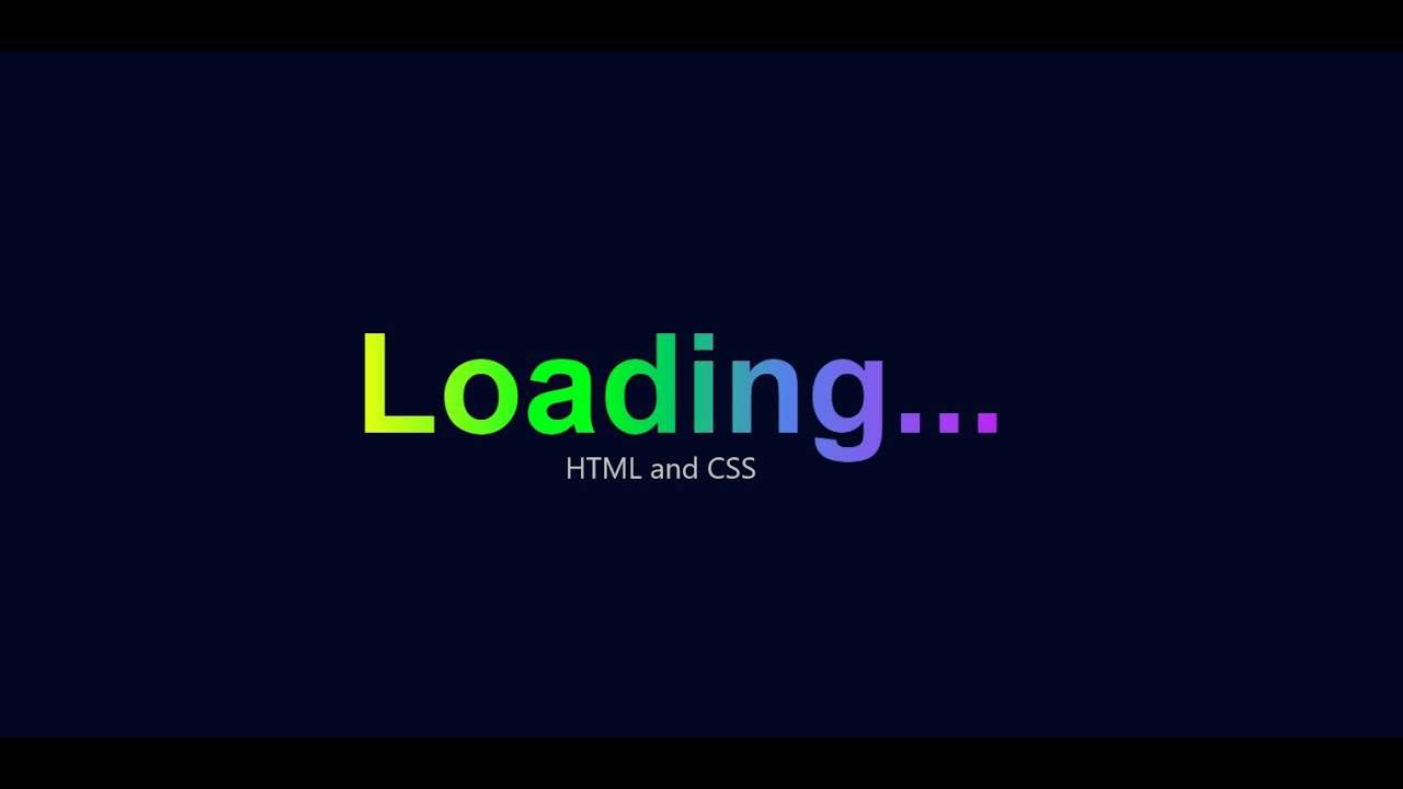 RAINBOW Loading Animation | HTML CSS