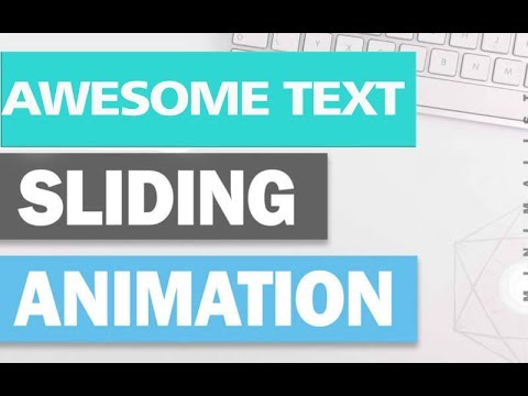 Cool Sliding Text Animation Using HTML & CSS | HTML CSS & JavaScript Tutorials|  WalkIntoPC