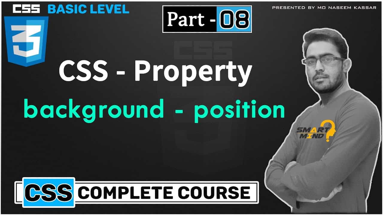 08. Background position property in css for beginners in hindi by smart mind part - 8