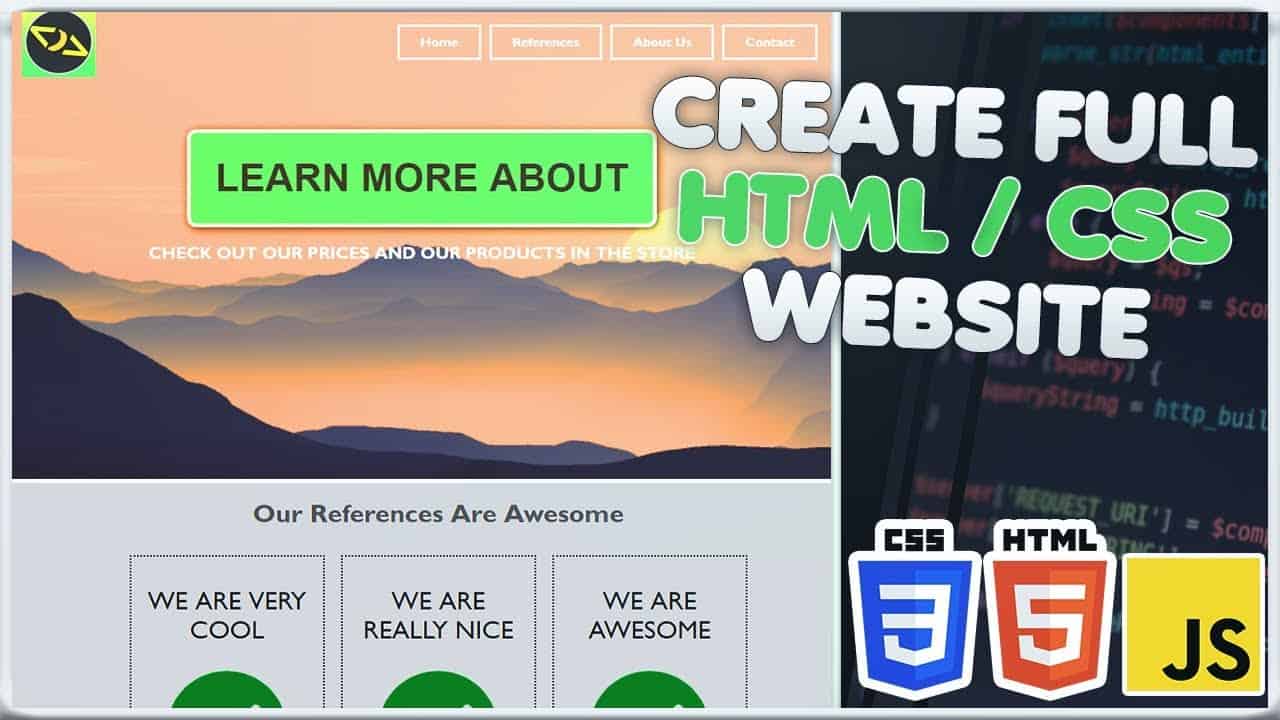 Create FULL HTML CSS WEBSITE in 30 Minutes | Build repsonsive Website HTML CSS Tutorial