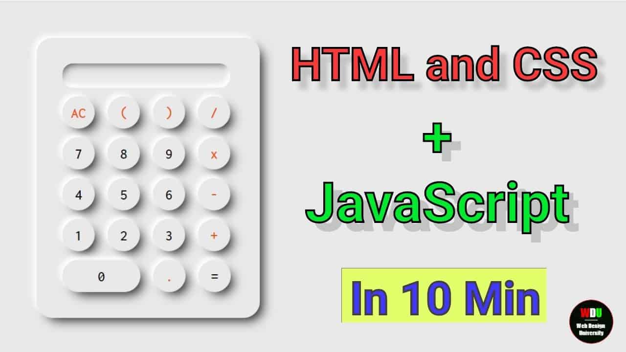 How to Build A Calculator using JavaScript |  Web Design University - WDU