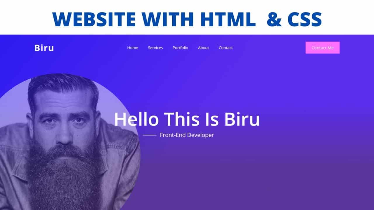How to create a Website using HTML and CSS Step by Step Tutorial