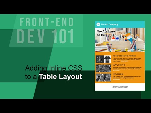 Adding Inline CSS to HTML Table Layout