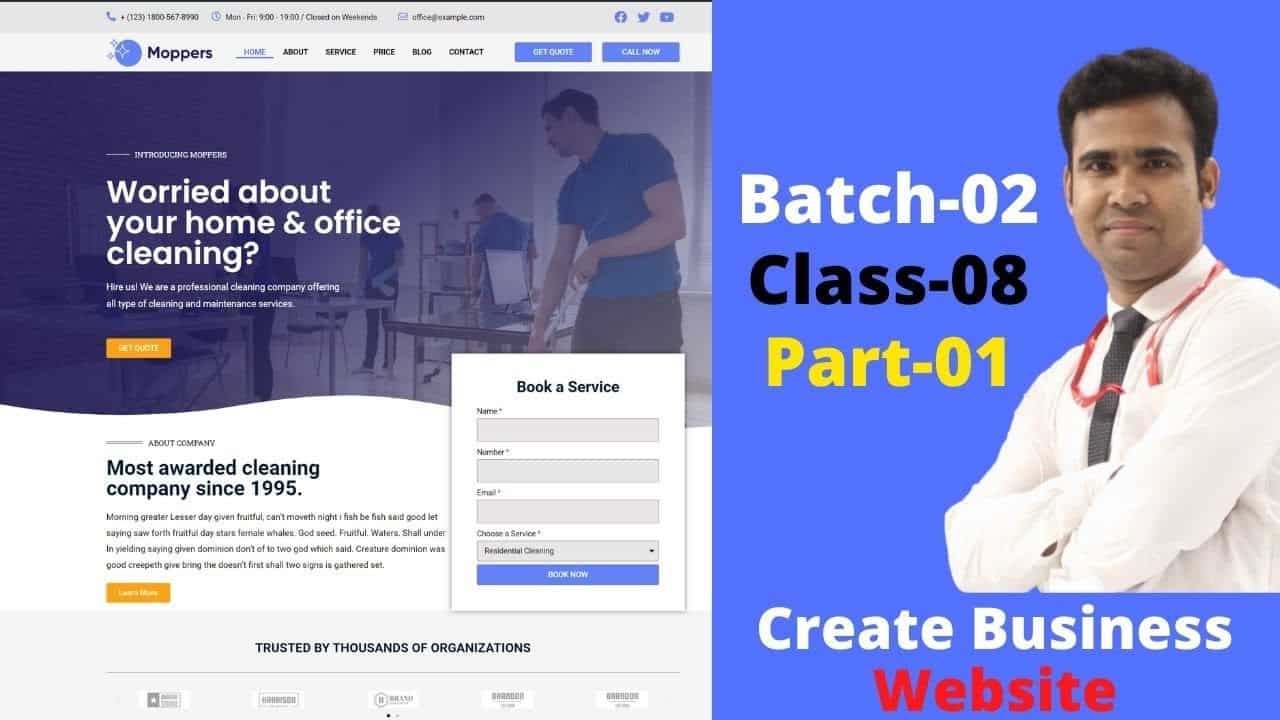 How to Build A Professional Business Website In WordPress | Create Business Website |Class-9, Part-1