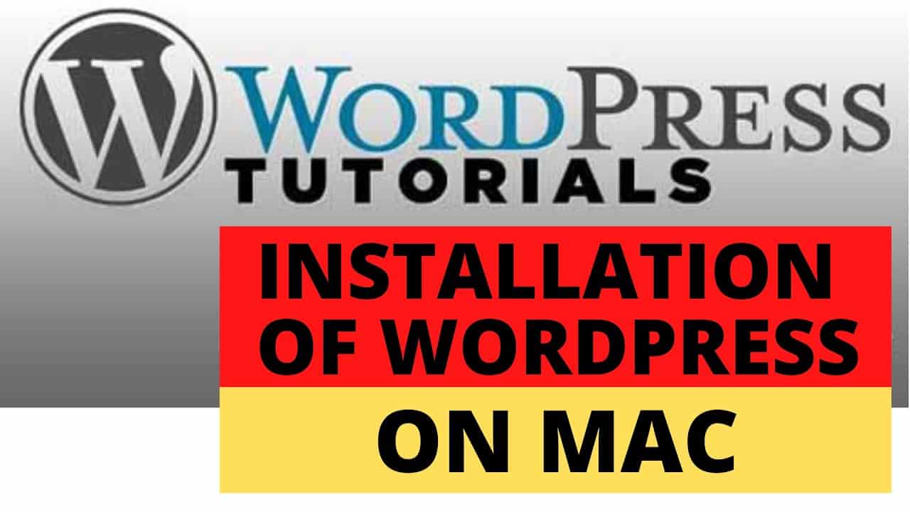 Installation of WordPress on Mac (Part 5)