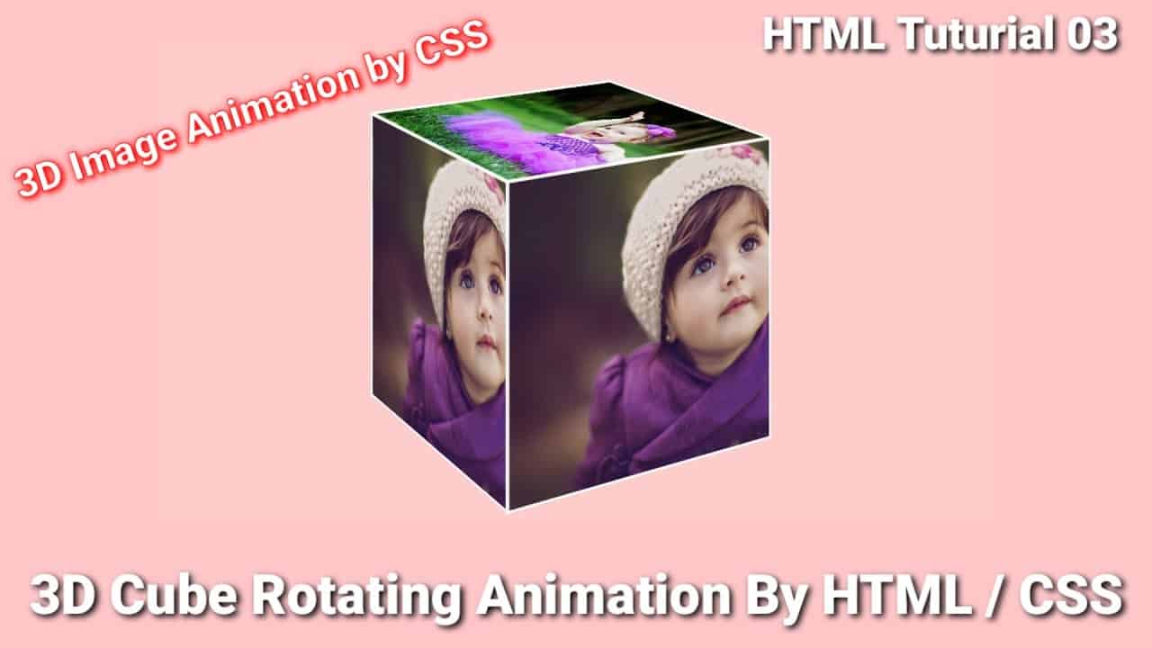 3D Cube Rotating Animation Making by html / Css | Pure Css Animation | html Tutorial 2021