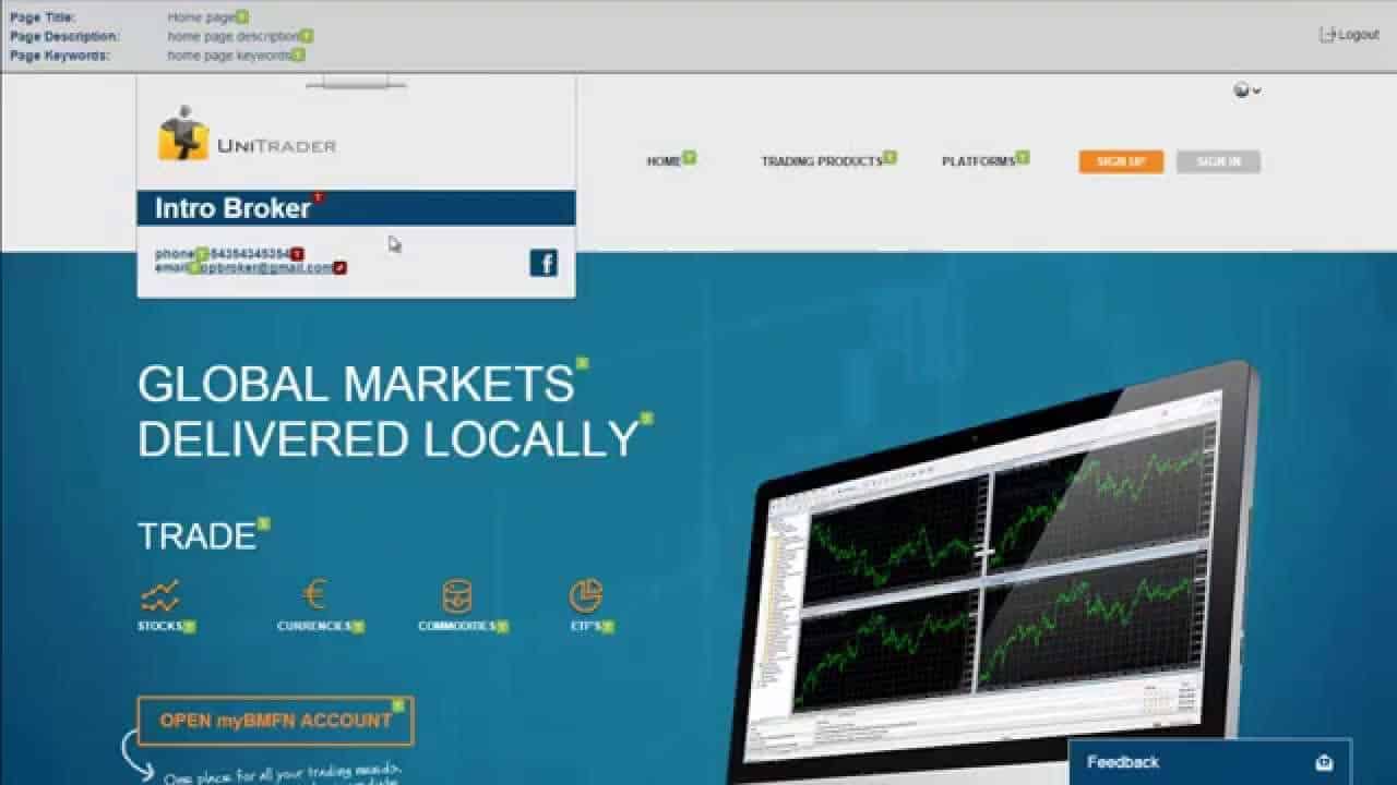 Forex introducing broker tutorial, how to setup your own website inside BMFN cabinet