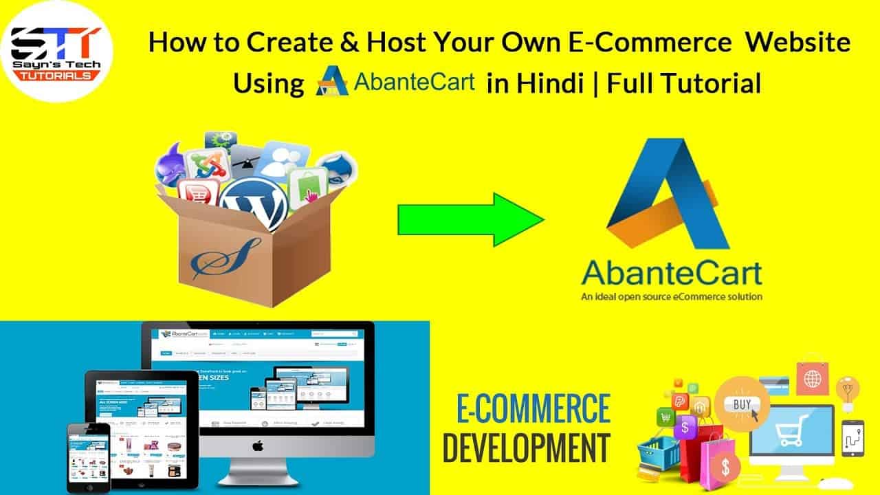 How to Create & Host Your Own E-Commerce  Website using Abante Cart in Hindi | Full Tutorial