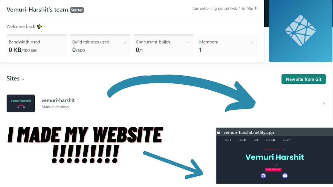 How to Host a Website in Netlify + I made my OWN WEBSITE!!!