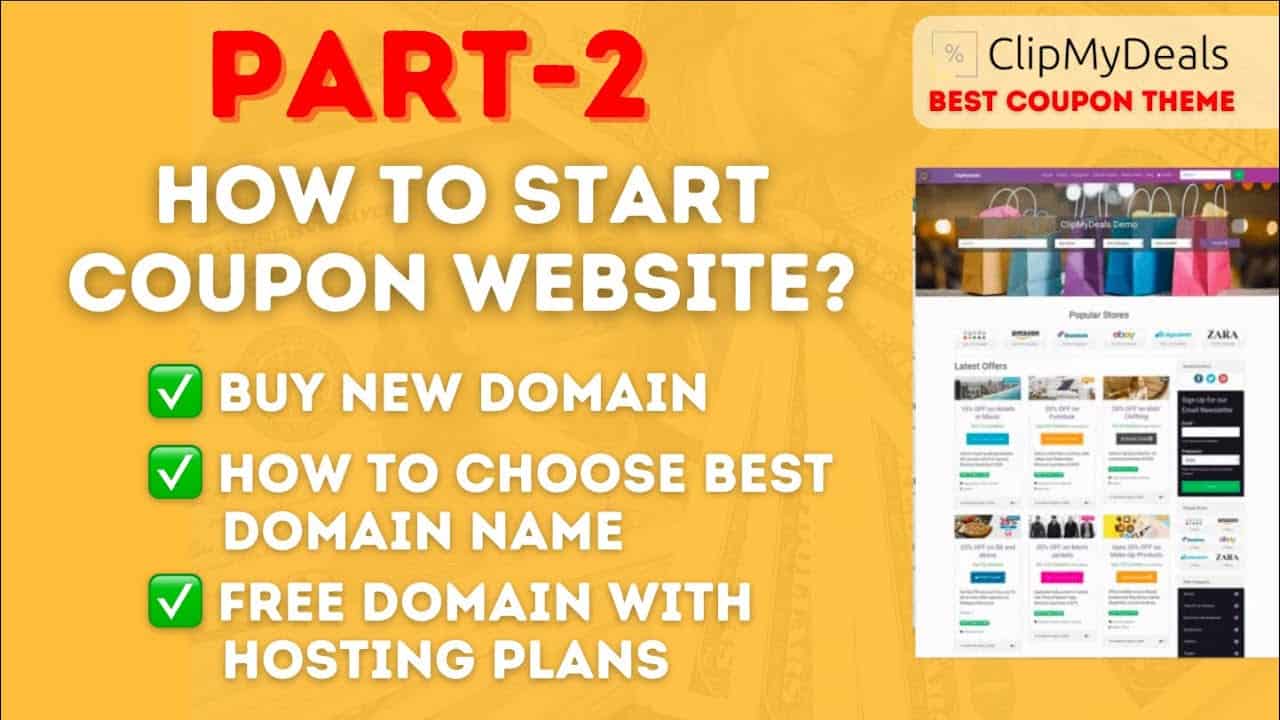 (Part-2) How to Create A Coupon Website? Buy Domain Name from Bitcoin & Blockchain Tutorial in Hindi