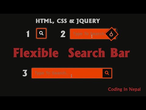 Flexible Search Bar With Html, Css & Jquery | Coding In Nepal