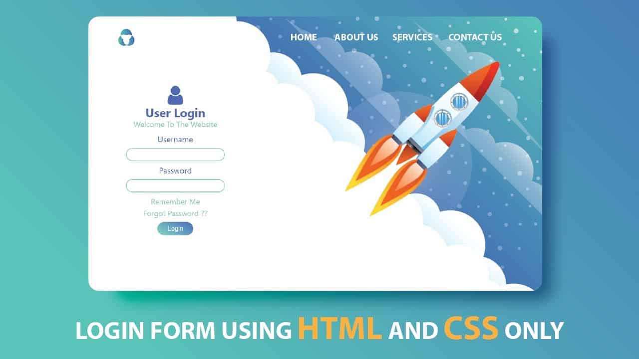 Create An Attractive Login Form Using HTML And CSS || How To Make Login Form Using HTML And CSS