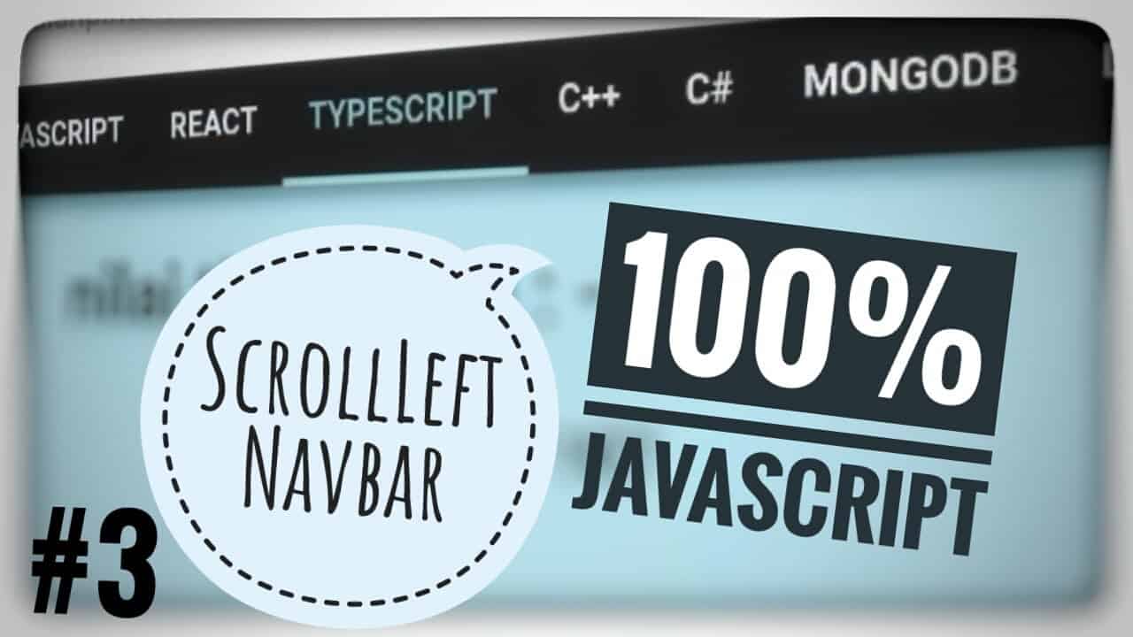 Javascript ScrollLeft Navigation | HTML+CSS (100% Javascript)  [PART 3]