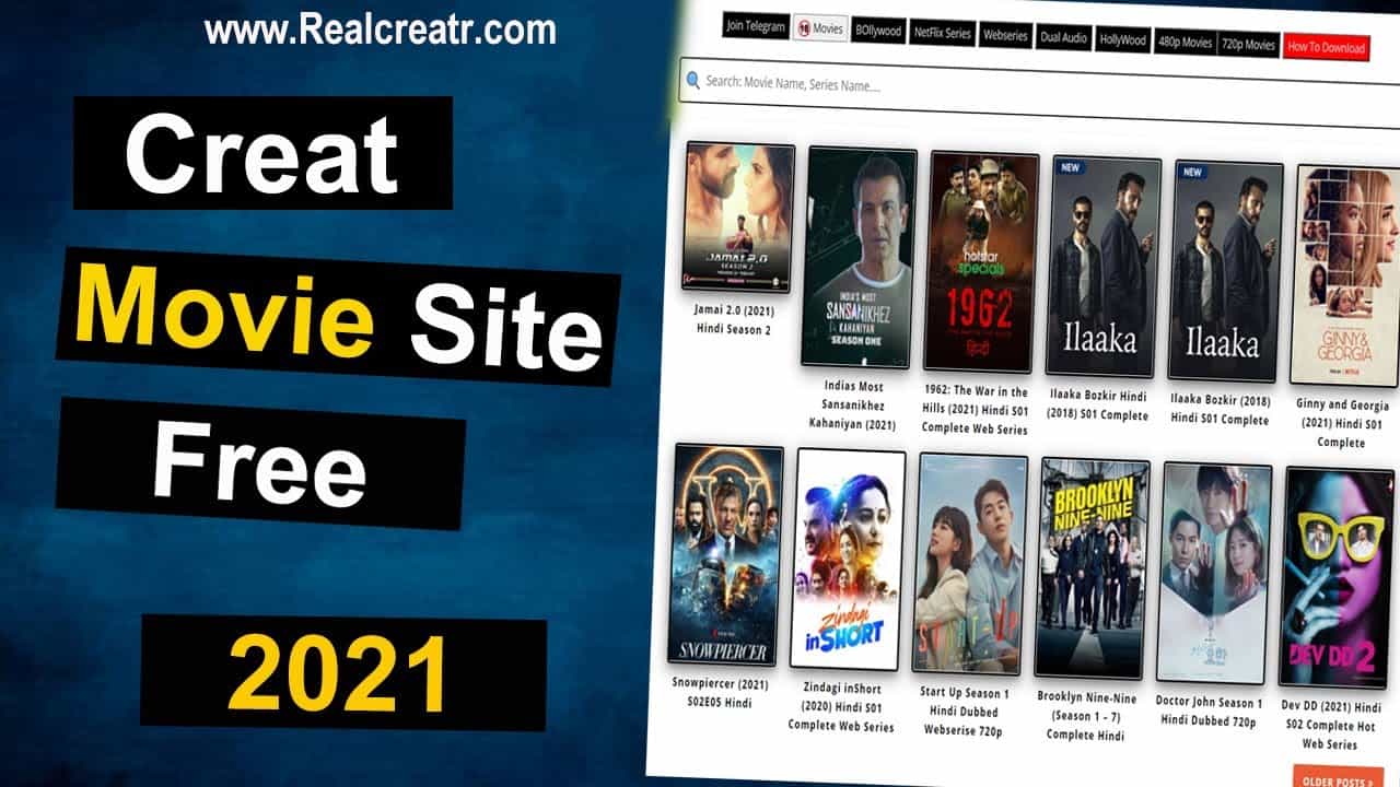 Create your own Movie Website   Full Tutorial 2021 II Earn Money With Movie Downloading Website