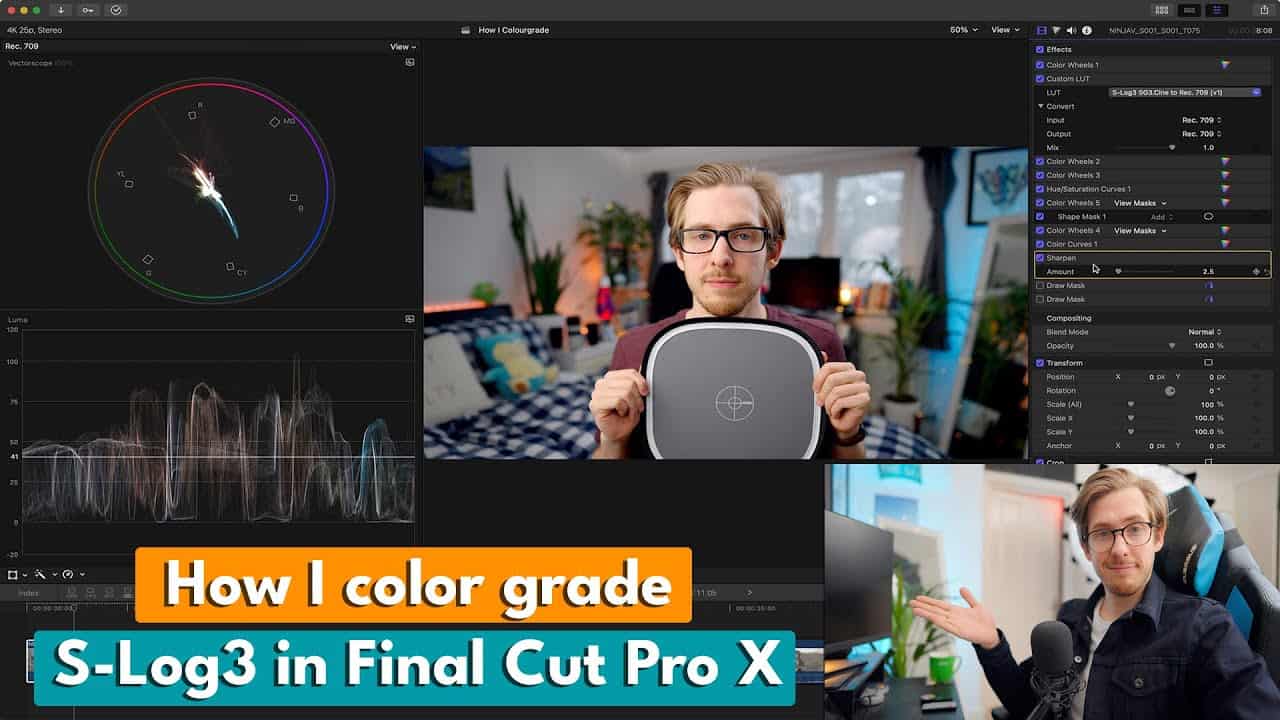 How I Color Grade My Videos! | S-Log 3 Final Cut Pro X Tutorial