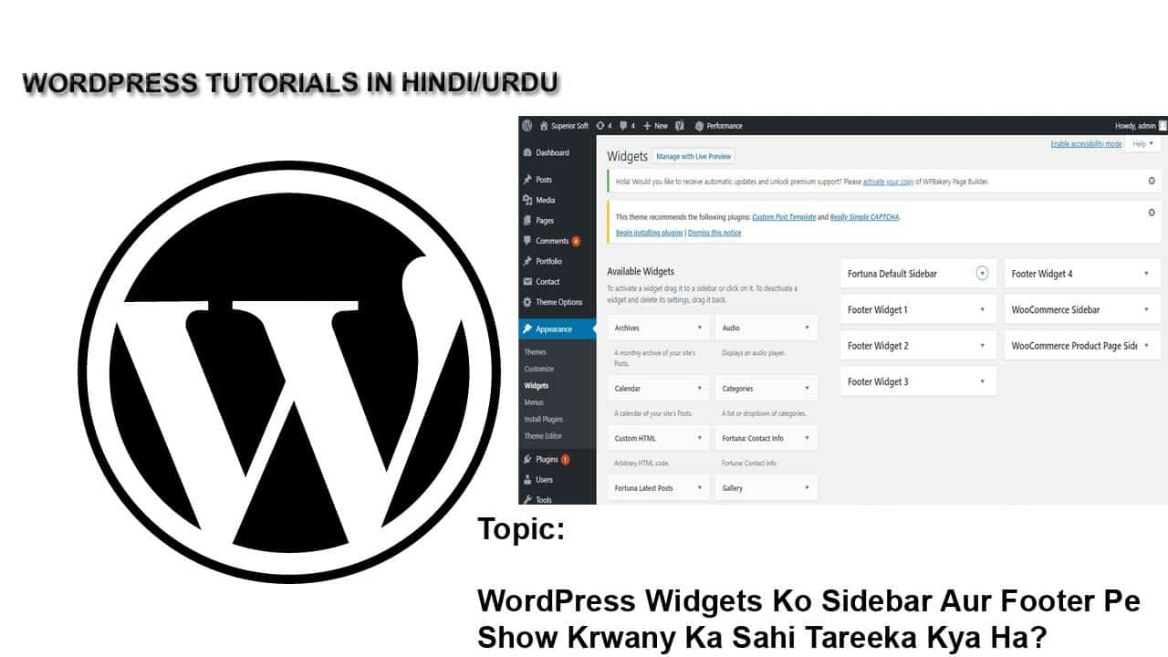 How to Use WordPress Widgets in Sidebar and Footer?